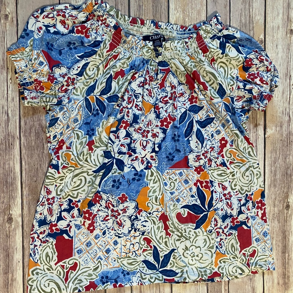 Chaps Floral Top - Size Large